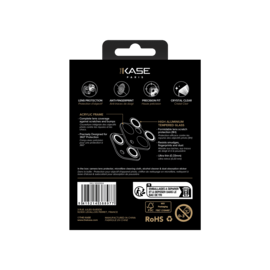 Protecteur d'objectif d'appareil photo en cristal acrylique pour Apple iPhone15/14 Plus, transparent