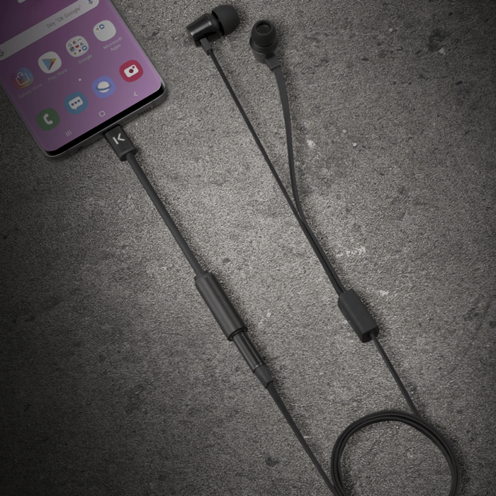 Adaptateur m&eacute;tallique avec prise Jack pour casque USB-C vers 3,5 mm, Noir