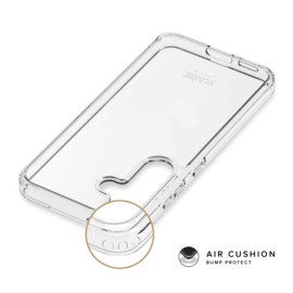 Coque hybride invisible fabriqu&eacute; avec 83% de plastique recycl&eacute; pour Samsung Galaxy S25 5G, Transparente