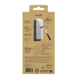 Protecteur d'écran en verre trempé de qualité supérieure (60% verre trempé recyclé) pour Apple iPhone 17 Pro Max, Transparent