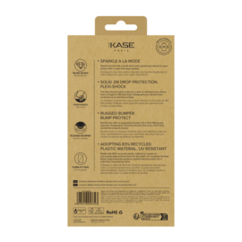 Coque hybride &eacute;tincelante invisible GEN 2.0 83% de plastique recycl&eacute; pour Apple iPhone 16 Pro, Transparente