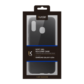 Coque en Gel de Silicone Doux pour Samsung Galaxy A20e, Noir satin