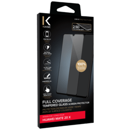 Full Coverage Tempered Glass Screen Protector for Huawei Mate 20 X, Black