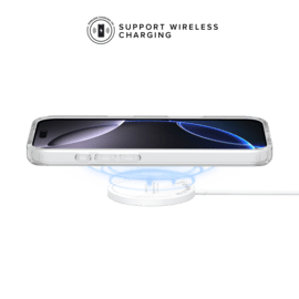 Coque hybride invisible fabriqu&eacute;e &agrave; 83 % de plastique recycl&eacute; pour Apple iPhone 16  Pro, transparente