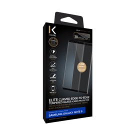 Protection d&rsquo;&eacute;cran &eacute;lite en verre tremp&eacute; bord &agrave; bord incurv&eacute; pour Samsung Galaxy Note 9, Noir