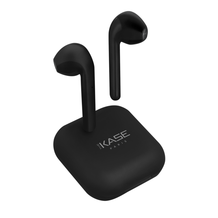 Sonik Elite On-Ear True Wireless Earpods con custodia di ricarica, nero carbone