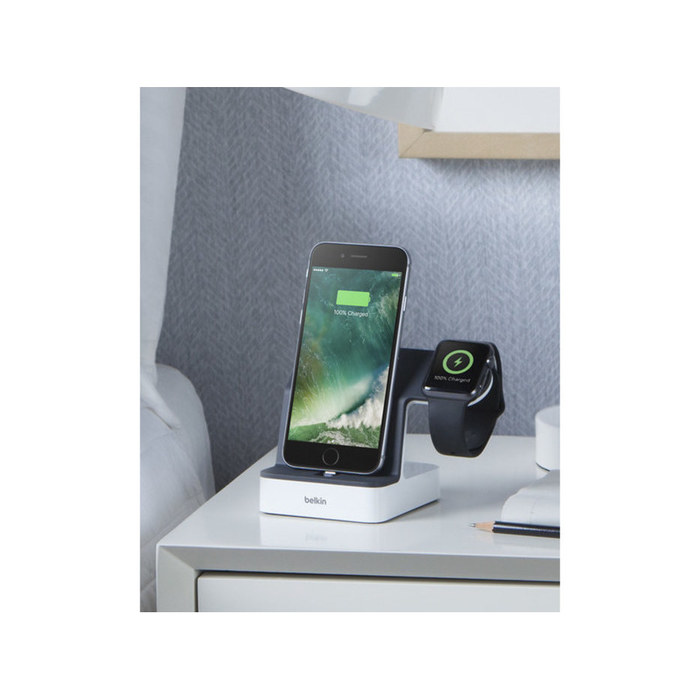 Dock de charge Iphone et Apple swatch noire