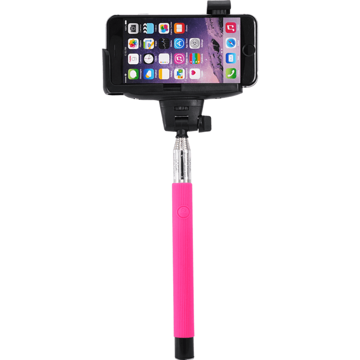 SmartFoto Compact Bluetooth Selfie Stick, Rose