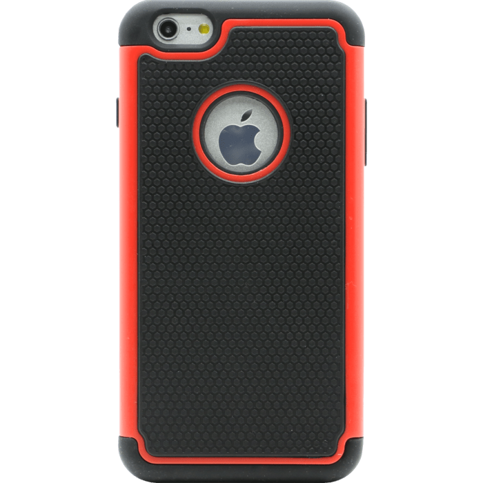Rugged Coque Anti-choc avec ouverture logo pour Apple iPhone 6 Plus/6s Plus, Rouge