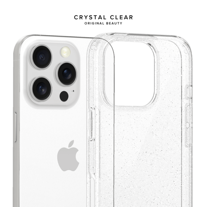 Coque hybride &eacute;tincelante invisible GEN 2.0 83% de plastique recycl&eacute; pour Apple iPhone 16 Pro Max, Transparente