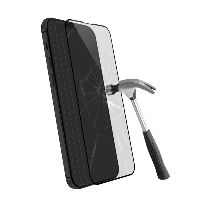 Protection d'&eacute;cran en verre tremp&eacute; (60% verre tremp&eacute; recycl&eacute;) pour Apple iPhone 13/ 13 Pro/ 14, Noir