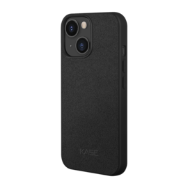 Coque en Su&egrave;de Alcantara pour Apple iPhone 14, Minuit Noir