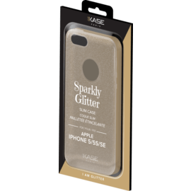 Slim shell frizzante paillettes per Apple iPhone 5 / 5s / SE, Oro