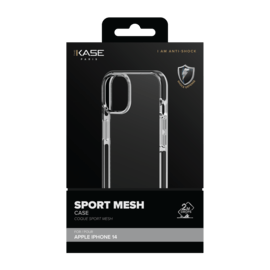 Coque Sport mesh pour Apple iPhone 14, Noir de jais