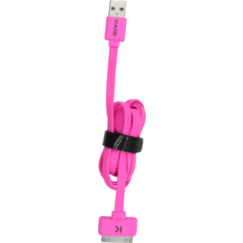 Cable plat 30 broches vers USB (1m) pour Apple, Rose Bonbon