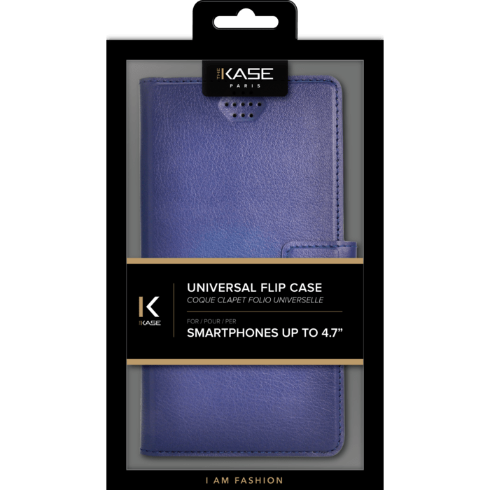 Coque clapet Universelle pour Smartphone (jusqu &agrave; 4.7 pouce), Bleu Marine