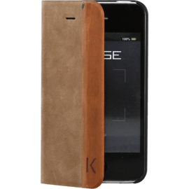 Coque clapet pour Apple iPhone 4/4S, Marron & Bois de Cerisier