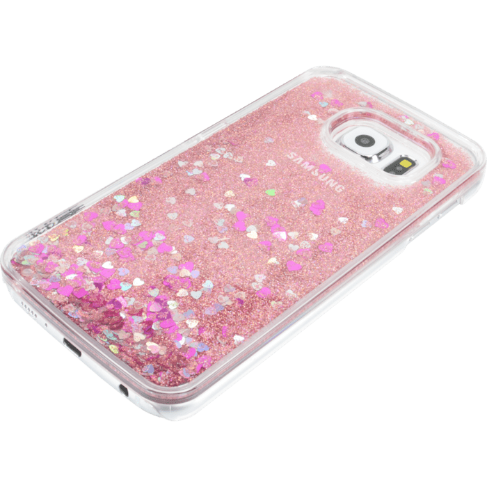 Bling Bling Coque Paillet&eacute;e pour Samsung Galaxy S6, Pink Lady