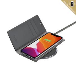 Diarycase 2.0  Coque clapet en cuir v&eacute;ritable avec support aimant&eacute; pour Apple iPhone 11 Pro, Noir Minuit