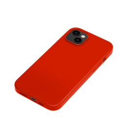 Coque antichoc en gel de silicone doux pour Apple iPhone 14 Plus, Rouge Ardent