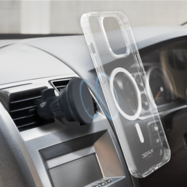 Coque antibactérienne antichoc magnétique invisible pour Apple iPhone 13 Pro Max, Transparente