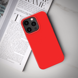 Custodia morbida in silicone antiurto in gel per Apple iPhone 13 Pro, rosso fuoco