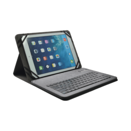 Clavier AZERTY bluetooth universel avec clapet, 7-8 pouces, Argent
