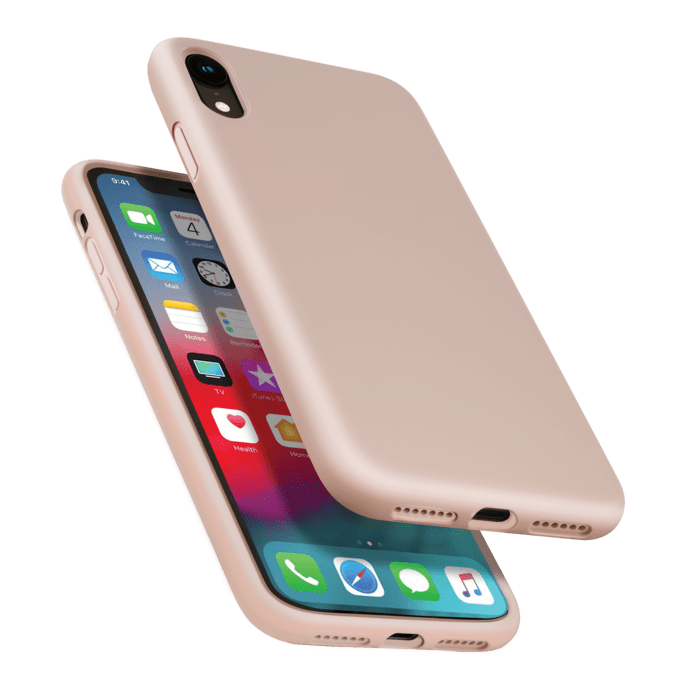 Coque antichoc en gel de silicone doux pour Apple iPhone XR, Rose Sable