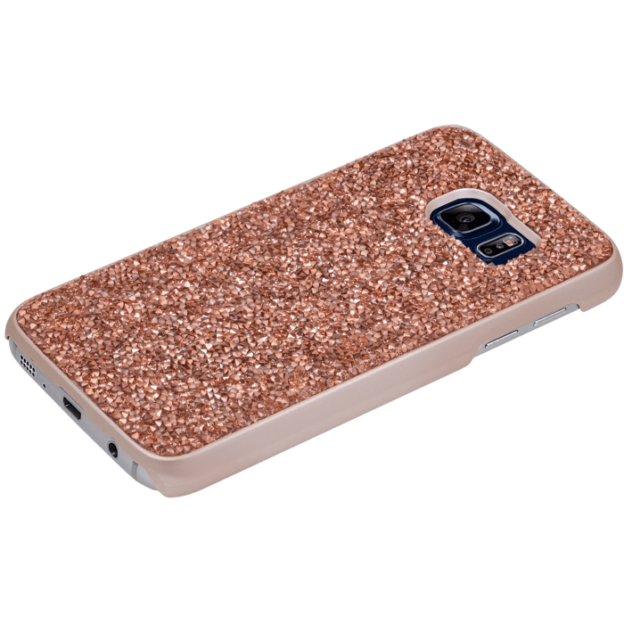 Coque Bling Strass pour Samsung Galaxy S7, Or Rose
