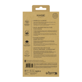 Coque hybride &eacute;tincelante invisible GEN 2.0 83% de plastique recycl&eacute; pour Apple iPhone 17, Transparente