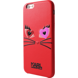 Karl Lagerfeld Choupette in Love 2 Coque pour Apple iPhone 6/6s, Rouge