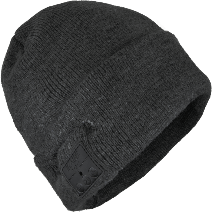 Casque Bluetooth Bonnet maille c&ocirc;tel&eacute;e, Gris