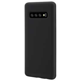 Coque en Gel de Silicone Doux pour Samsung Galaxy S10, Noir satin