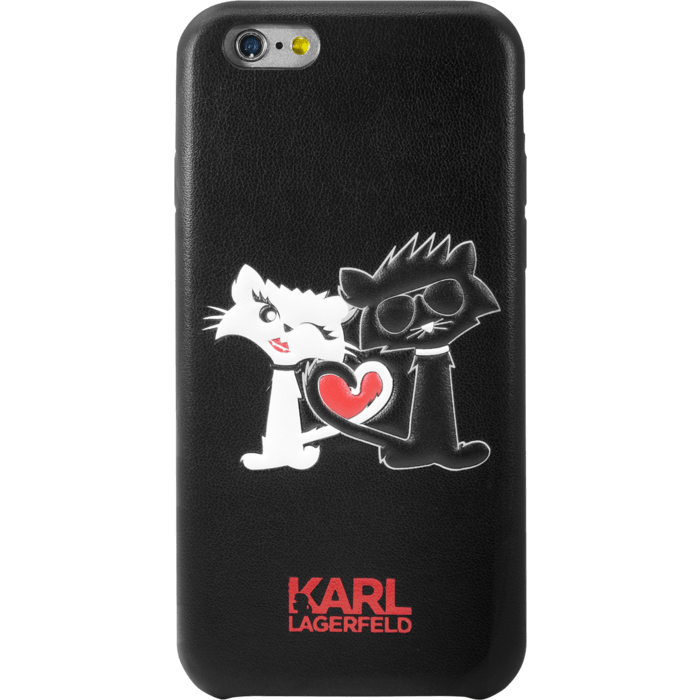 Karl Lagerfeld Choupette in Love Coque pour Apple iPhone 6/6s, Noir