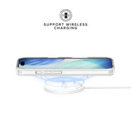 Coque hybride invisible fabriqu&eacute;e &agrave; 83 % de plastique recycl&eacute; pour Apple iPhone 17, transparente