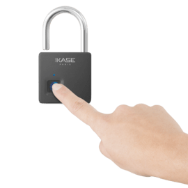Cadenas Biométrique Intelligent Étanche IP65 Forte Protection avec double de clés, Noir