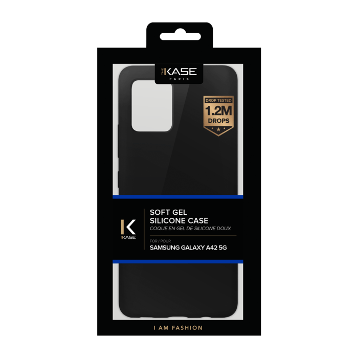 Coque en Gel de Silicone Doux pour Samsung Galaxy A42 5G, Noir satin
