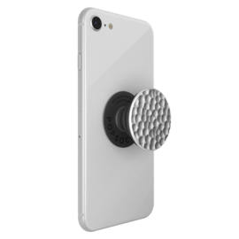 PopSockets PopGrip, M&eacute;tal Argent Martel&eacute;
