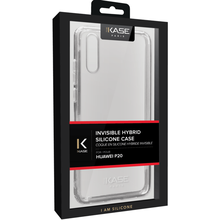 Coque hybride invisible pour Huawei P20, Transparent