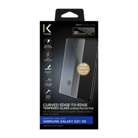 Protection d'&eacute;cran en verre tremp&eacute; incurv&eacute; bord &agrave; bord pour Samsung Galaxy S21+ 5G, noir