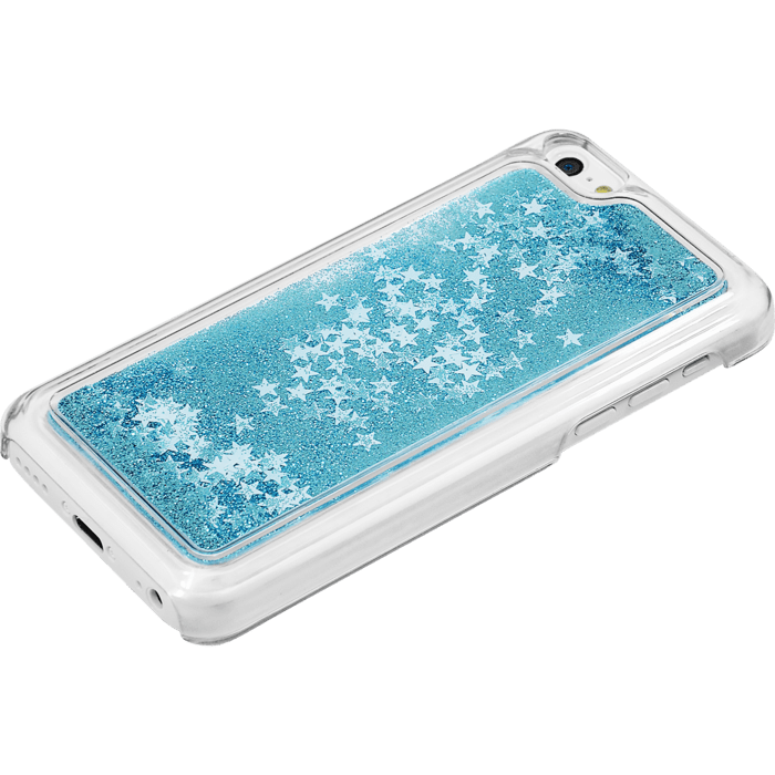 Bling Bling Coque Pailletée pour Apple iPhone 5c, Bleu Neige