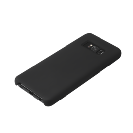 (O)Coque en Gel de Silicone Doux pour Samsung Galaxy S8, Noir satin