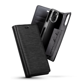 Diarycase 2.0 Coque clapet en cuir véritable avec support aimanté pour Apple  iPhone 14 Plus, Noir Minuit