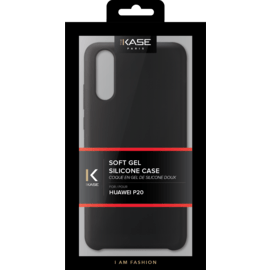 Coque en Gel de Silicone Doux pour Huawei P20, Noir satin