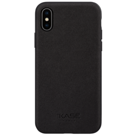 Coque en Su&egrave;de Alcantara pour Apple iPhone X/XS, Minuit Noir