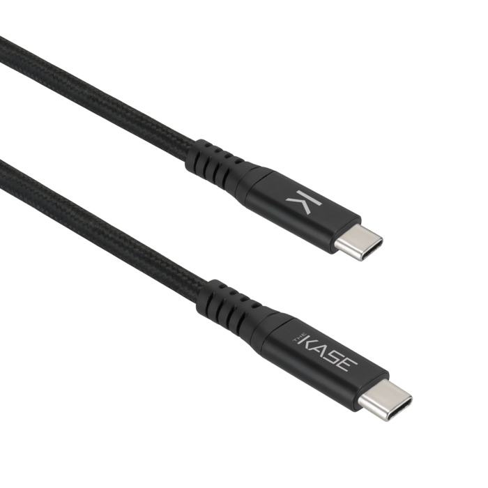 (O) Fast Charge USB 3.1 GEN 2 Cavo USB / C intrecciato metallico da USB-C a USB-C (1M), nero