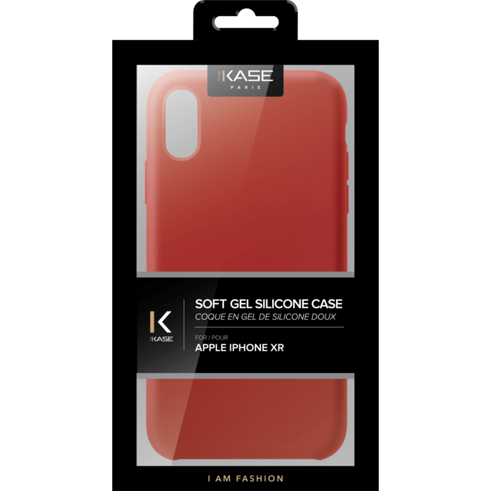 Coque en Gel de Silicone Doux pour Apple iPhone XR, Rouge Ardent