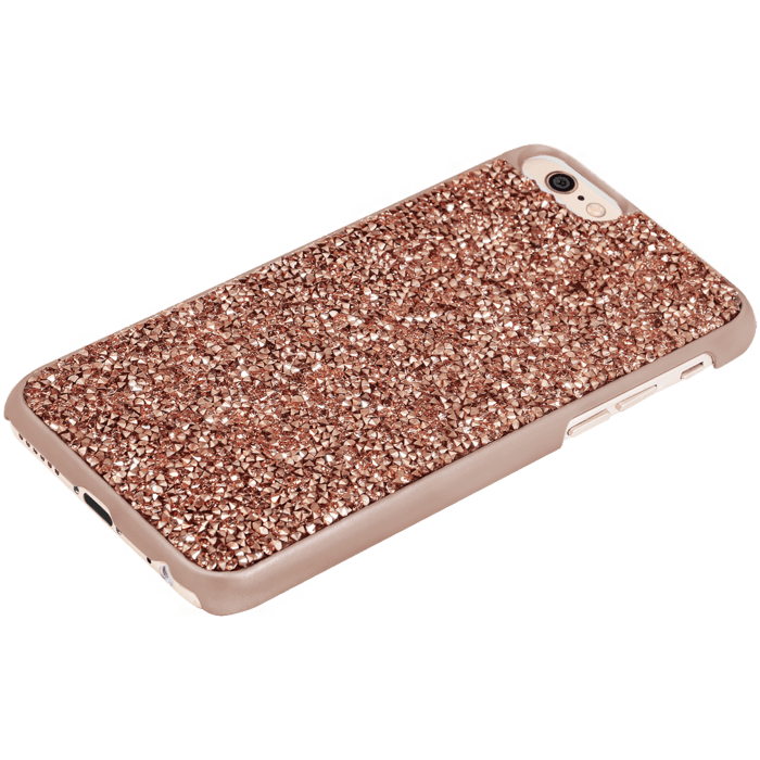 Coque Bling Strass pour Apple iPhone 6/6s, Or Rose