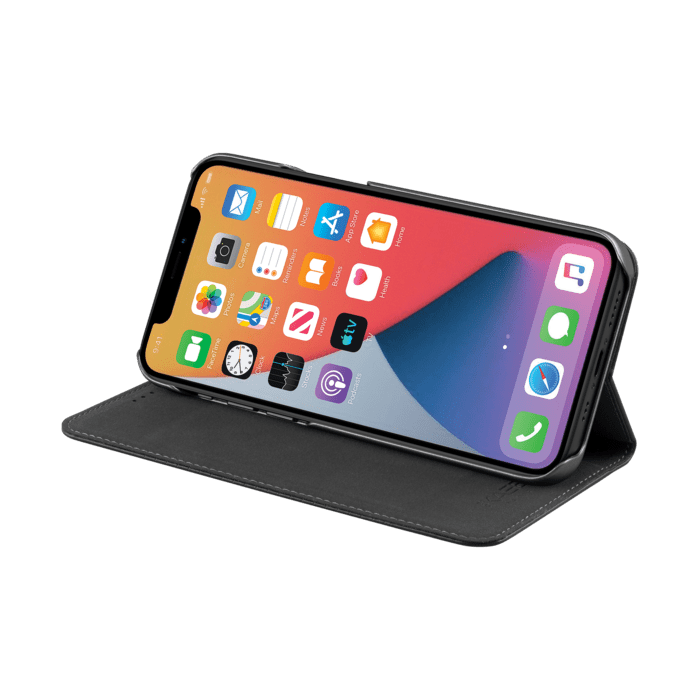 &Eacute;tui et Coque slim magn&eacute;tique 2-en-1 GEN 2.0 pour Apple iPhone 12/12 Pro, Noir