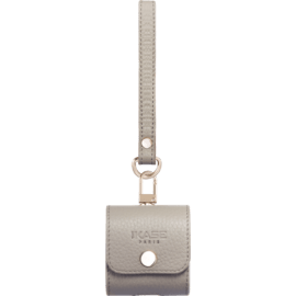 Coque Apple Airpods en cuir v&eacute;ritable fabriqu&eacute;e &agrave; la main avec sangle, Beige